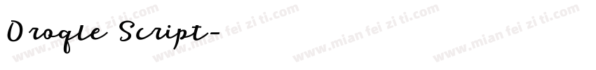 Oroqle Script字体转换